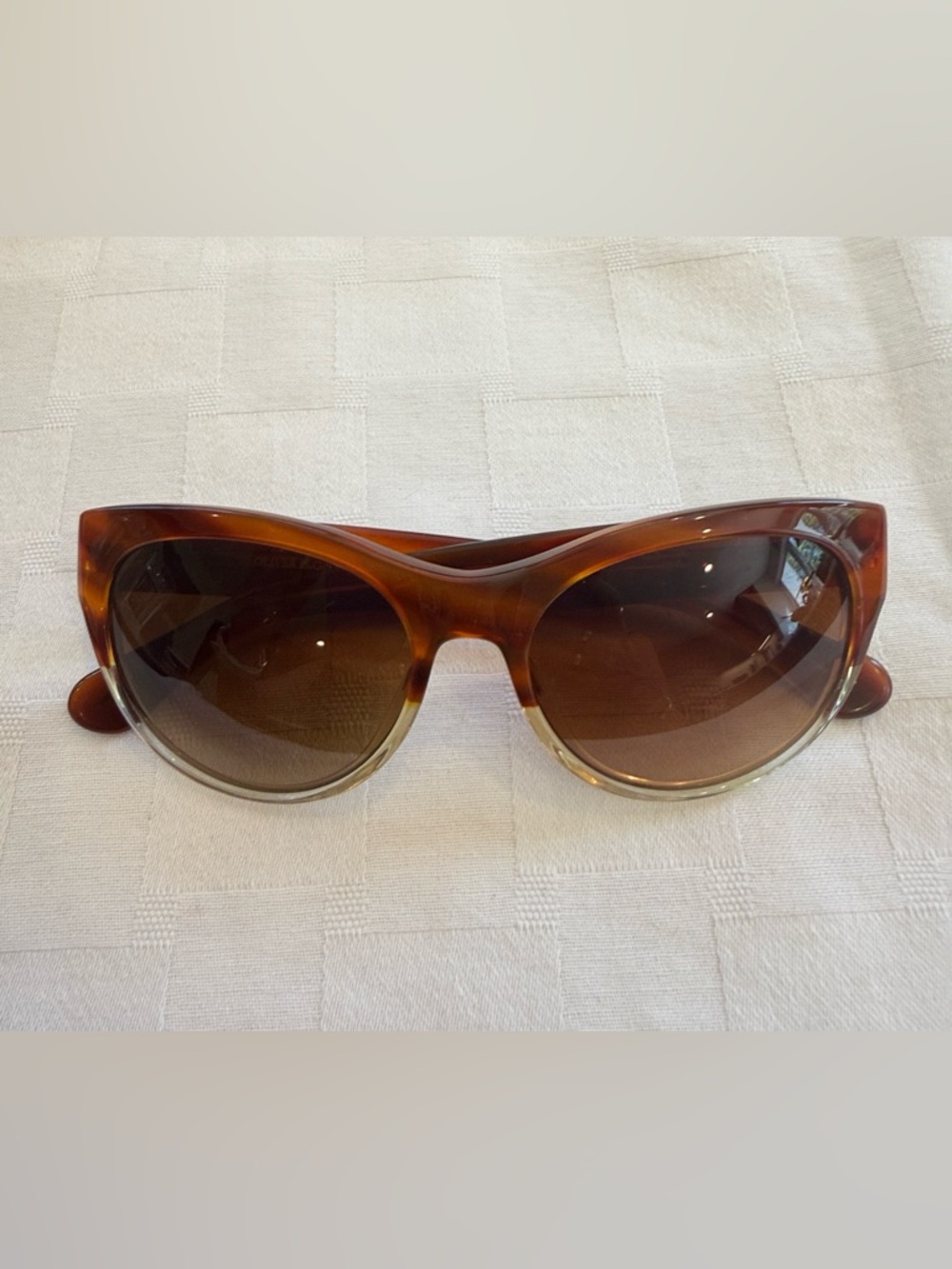 Oliver Peoples Tortoise Brown Gradient Cat-Eye Sunglasses